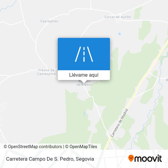 Mapa Carretera Campo De S. Pedro