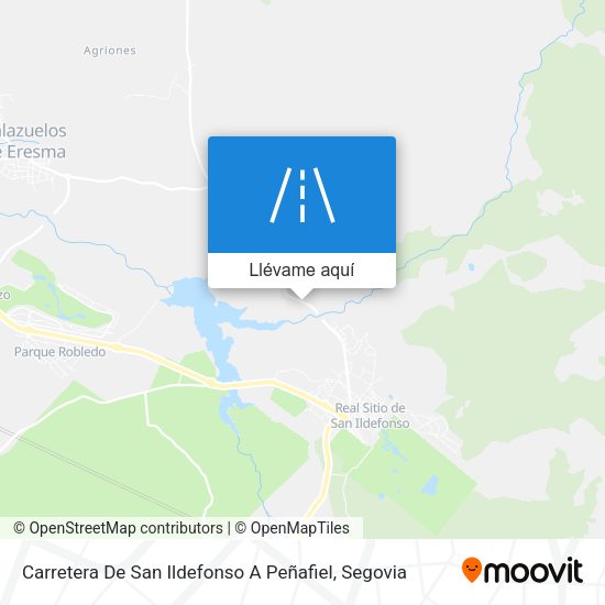 Mapa Carretera De San Ildefonso A Peñafiel