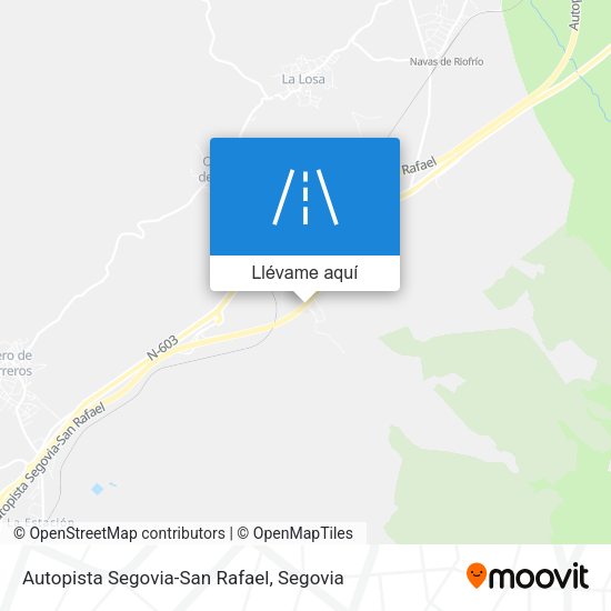 Mapa Autopista Segovia-San Rafael