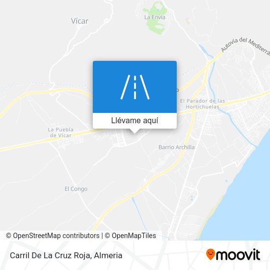 Mapa Carril De La Cruz Roja