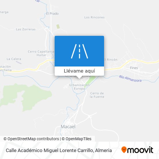 Mapa Calle Académico Miguel Lorente Carrillo