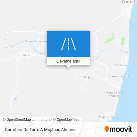 Mapa Carretera De Turre A Mojácar