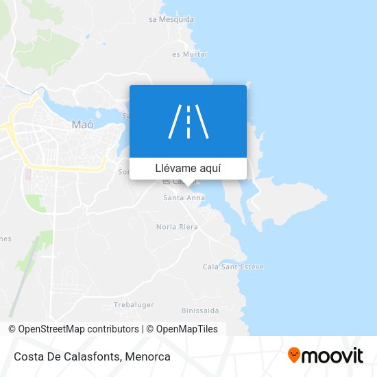 Mapa Costa De Calasfonts