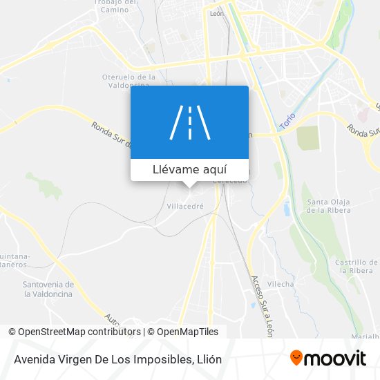 Mapa Avenida Virgen De Los Imposibles