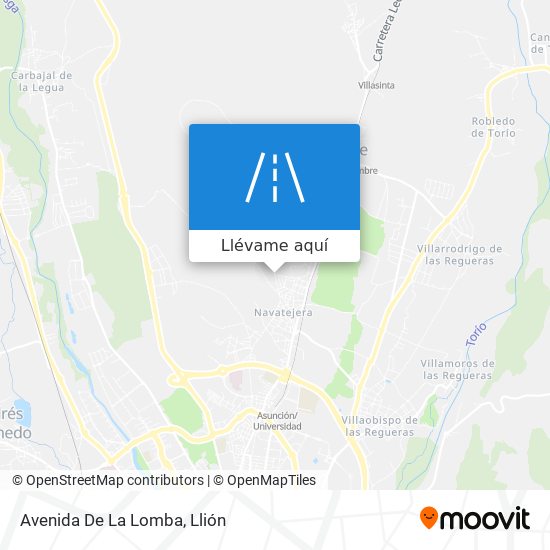Mapa Avenida De La Lomba