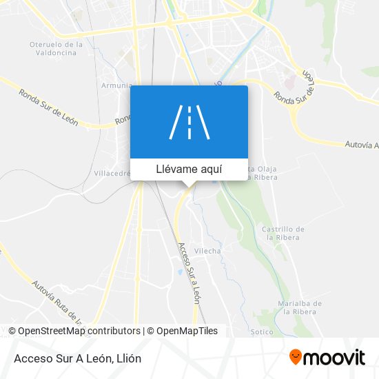 Mapa Acceso Sur A León