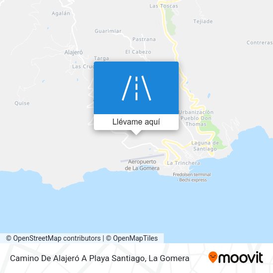 Mapa Camino De Alajeró A Playa Santiago