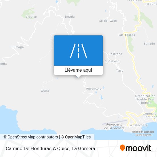 Mapa Camino De Honduras A Quice