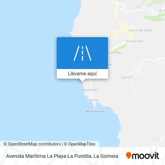 Mapa Avenida Marítima La Playa-La Puntilla