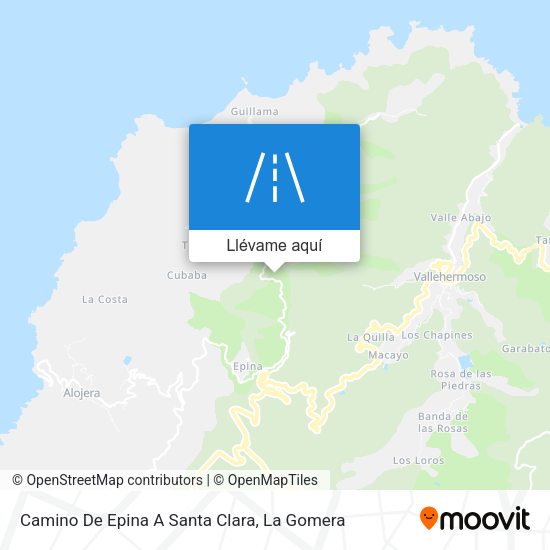 Mapa Camino De Epina A Santa Clara