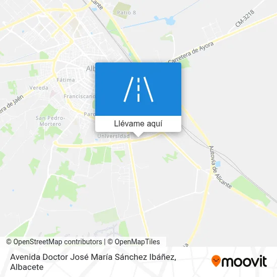 Mapa Avenida Doctor José María Sánchez Ibáñez