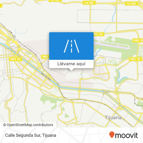 Mapa de Calle Segunda Sur