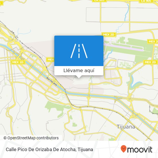 Mapa de Calle Pico De Orizaba De Atocha