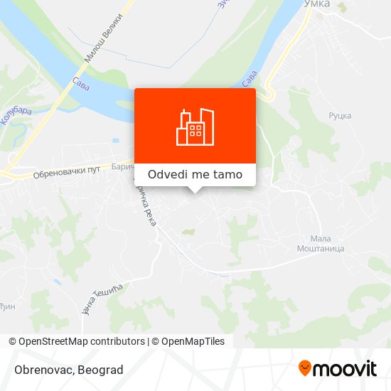 Obrenovac mapa