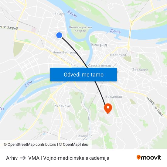 Arhiv to VMA | Vojno-medicinska akademija map