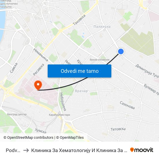 Podvožnjak to Клиника За Хематологију И Клиника За Алергологију И Имунологију map