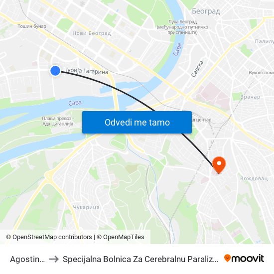 Agostina Neta to Specijalna Bolnica Za Cerebralnu Paralizu I Razvojnu Neurologiju map