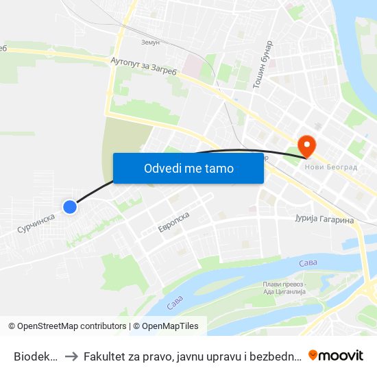 Biodekor to Fakultet za pravo, javnu upravu i bezbednost map