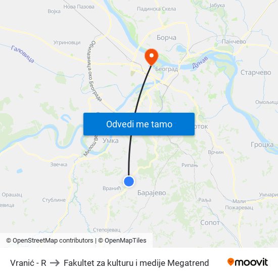 Vranić - R to Fakultet za kulturu i medije Megatrend map