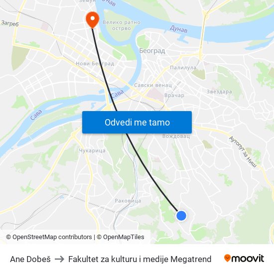 Ane Dobeš to Fakultet za kulturu i medije Megatrend map