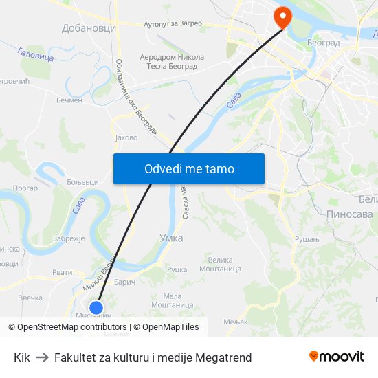 Kik to Fakultet za kulturu i medije Megatrend map