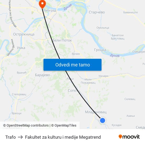 Trafo to Fakultet za kulturu i medije Megatrend map