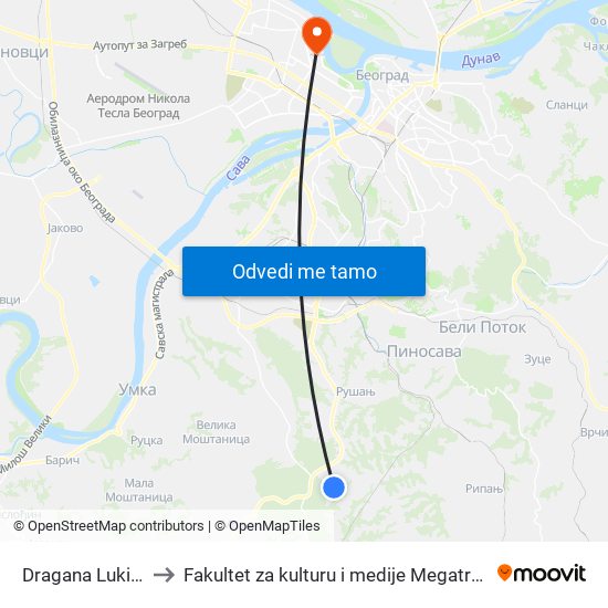 Dragana Lukića to Fakultet za kulturu i medije Megatrend map