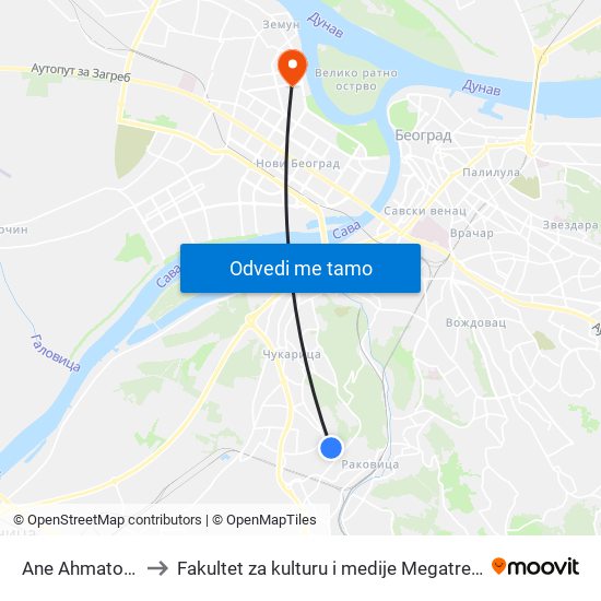 Ane Ahmatove to Fakultet za kulturu i medije Megatrend map