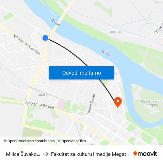 Milice Šuvaković to Fakultet za kulturu i medije Megatrend map