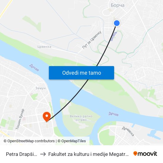 Petra Drapšina to Fakultet za kulturu i medije Megatrend map