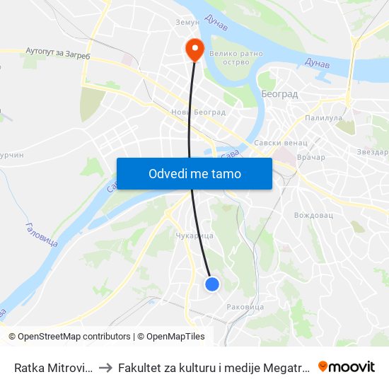 Ratka Mitrovića to Fakultet za kulturu i medije Megatrend map