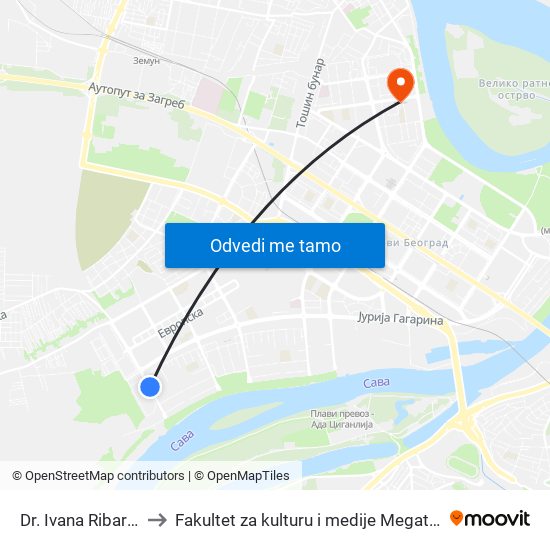 Dr. Ivana Ribara 1 to Fakultet za kulturu i medije Megatrend map