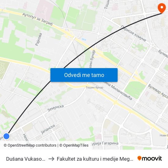 Dušana Vukasovića to Fakultet za kulturu i medije Megatrend map