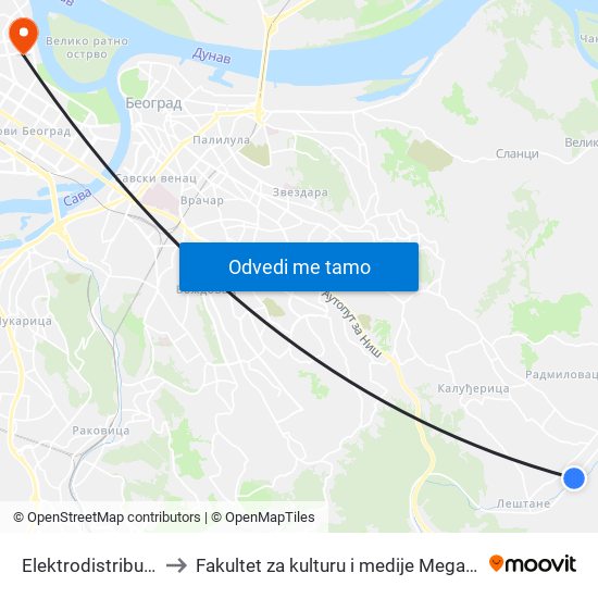 Elektrodistribucija to Fakultet za kulturu i medije Megatrend map