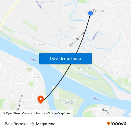 Bele Bartoka to Megatrend map
