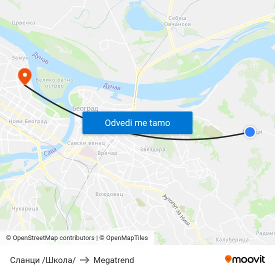 Сланци /Школа/ to Megatrend map