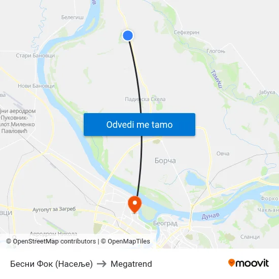 Бесни Фок (Насеље) to Megatrend map