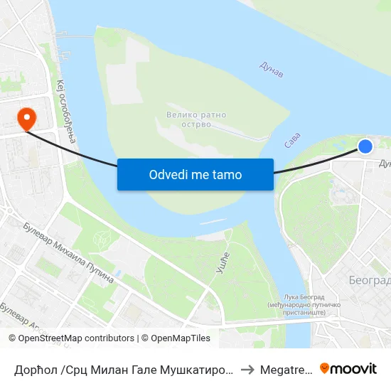 Дорћол /Срц Милан Гале Мушкатировић/ to Megatrend map