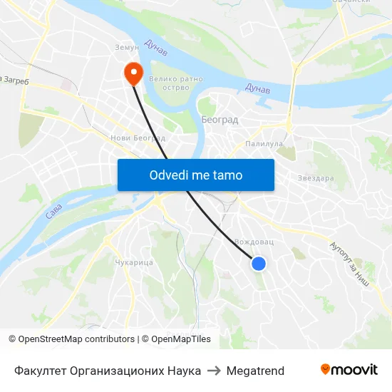 Факултет Организационих Наука to Megatrend map