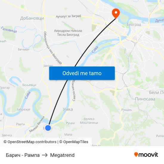 Барич - Рампа to Megatrend map