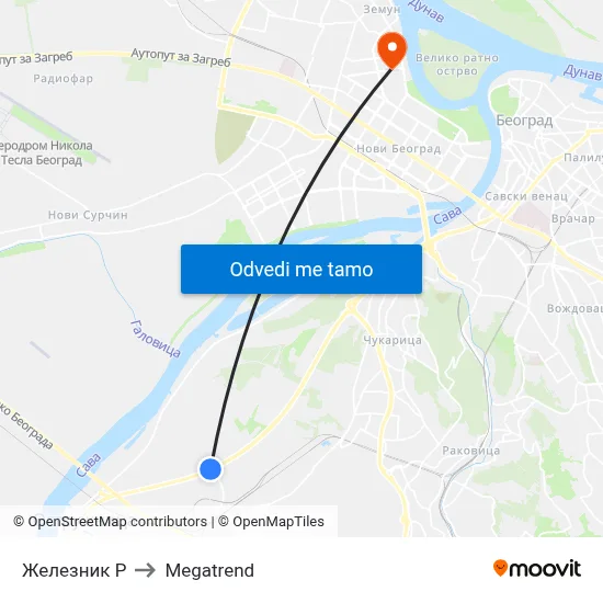 Железник Р to Megatrend map