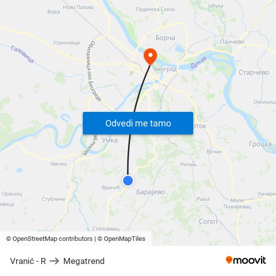 Vranić - R to Megatrend map