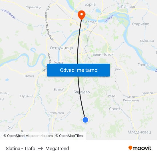 Slatina - Trafo to Megatrend map