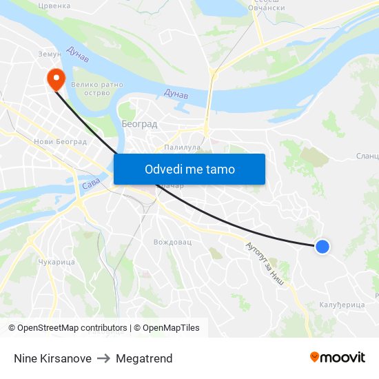 Nine Kirsanove to Megatrend map