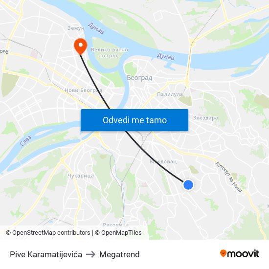 Pive Karamatijevića to Megatrend map