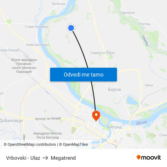 Vrbovski - Ulaz to Megatrend map