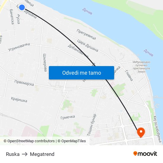 Ruska to Megatrend map