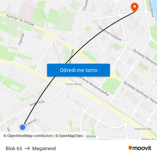 Blok 63 to Megatrend map