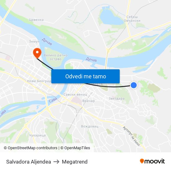 Salvadora Aljendea to Megatrend map