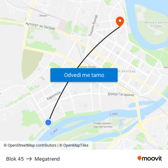 Blok 45 to Megatrend map